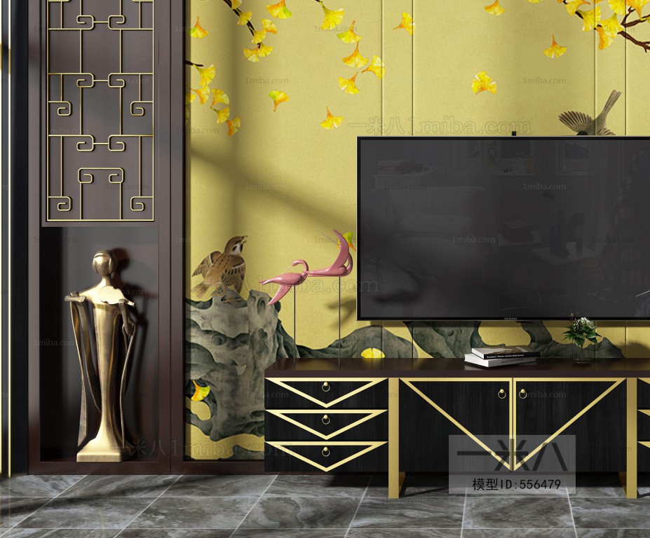 New Chinese Style TV Cabinet