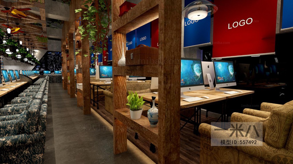 Industrial Style Internet Cafe