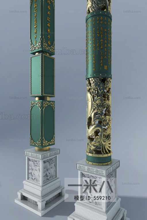 新中式柱子