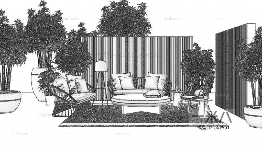 Modern Outdoor Sofa