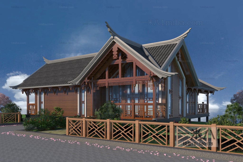 New Chinese Style Villa Appearance