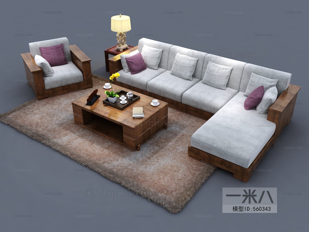 New Chinese Style Sofa Combination