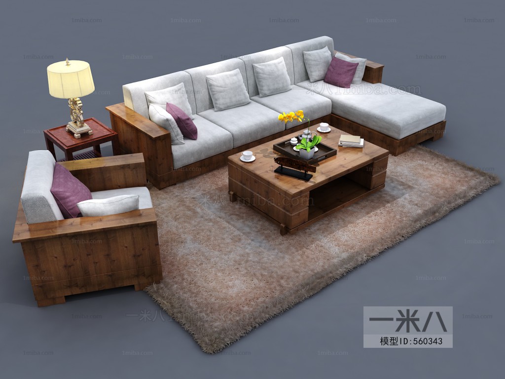 New Chinese Style Sofa Combination