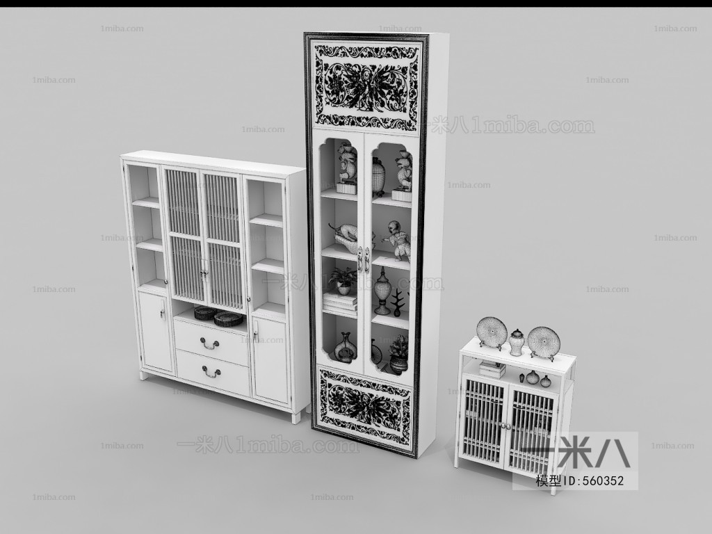 New Chinese Style Decorative Cabinet