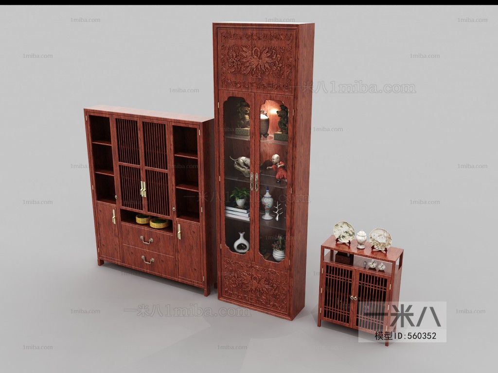 New Chinese Style Decorative Cabinet