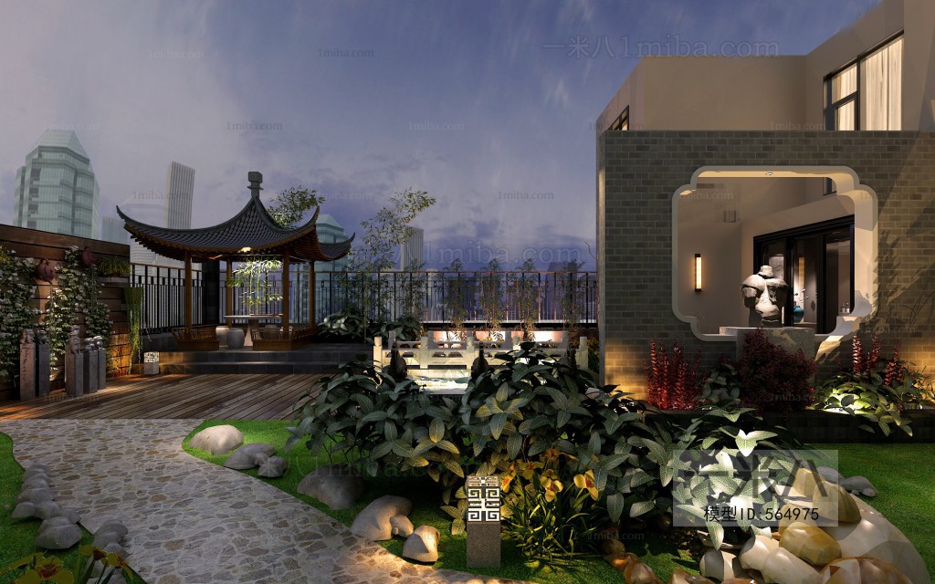 New Chinese Style Courtyard/landscape