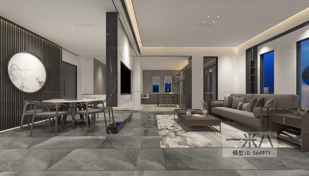 New Chinese Style A Living Room