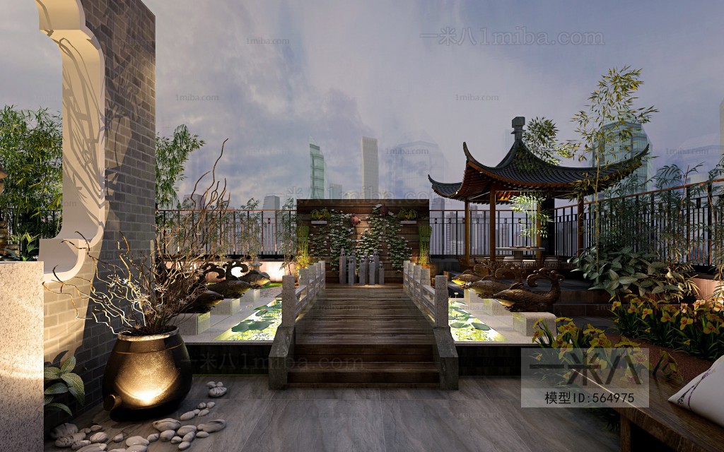 New Chinese Style Courtyard/landscape