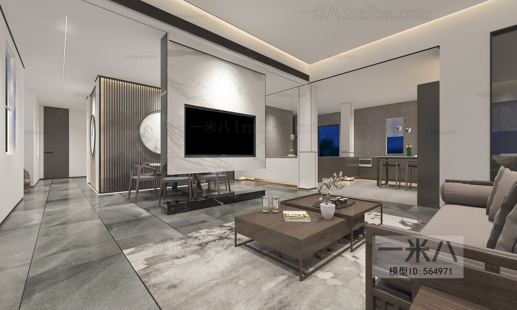 New Chinese Style A Living Room