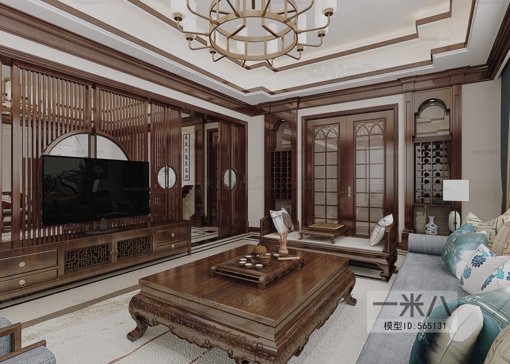 New Chinese Style A Living Room