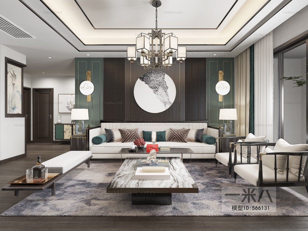 New Chinese Style A Living Room