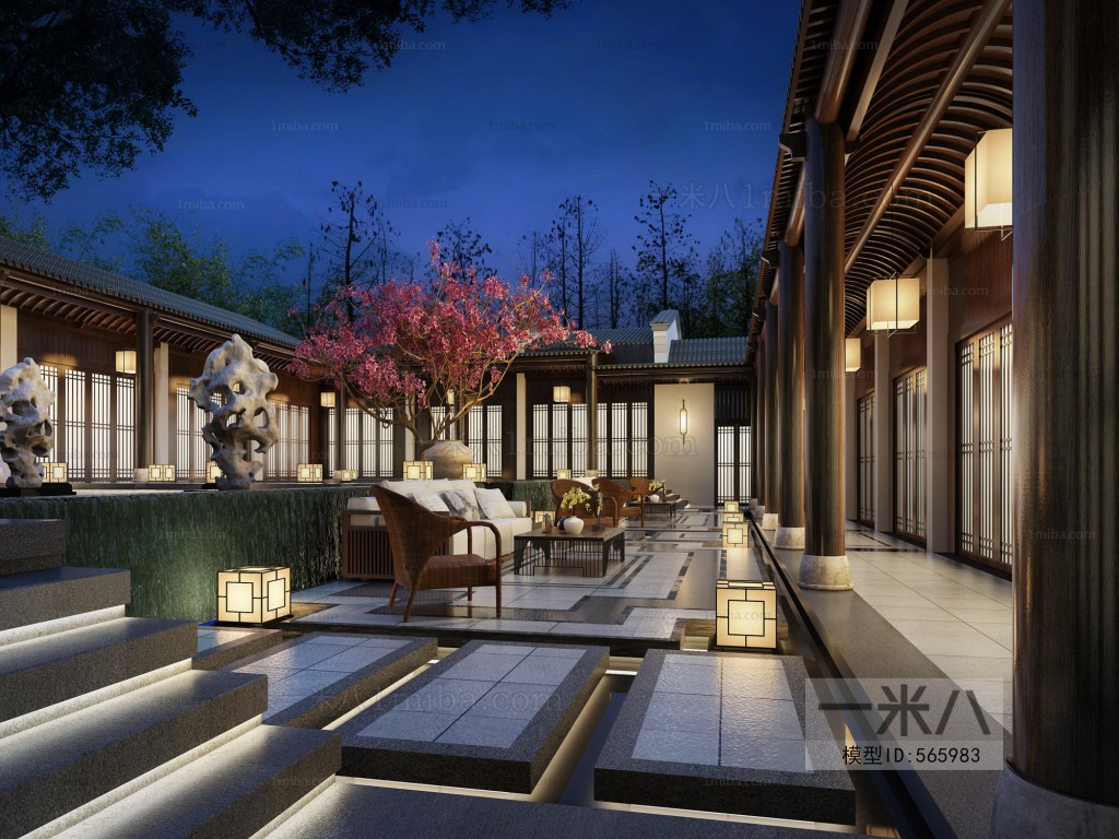 New Chinese Style Courtyard/landscape