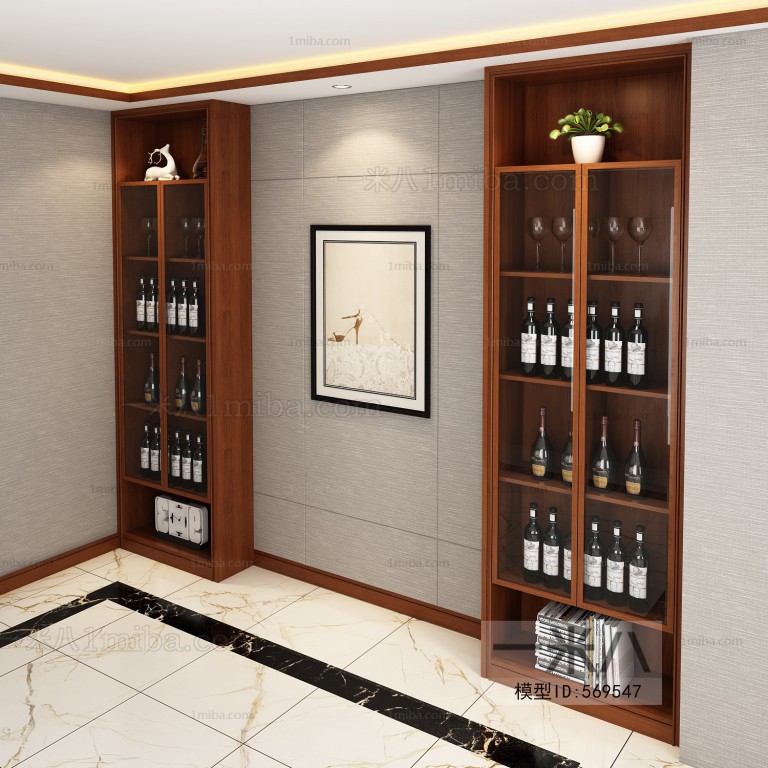 New Chinese Style Wine Cabinet