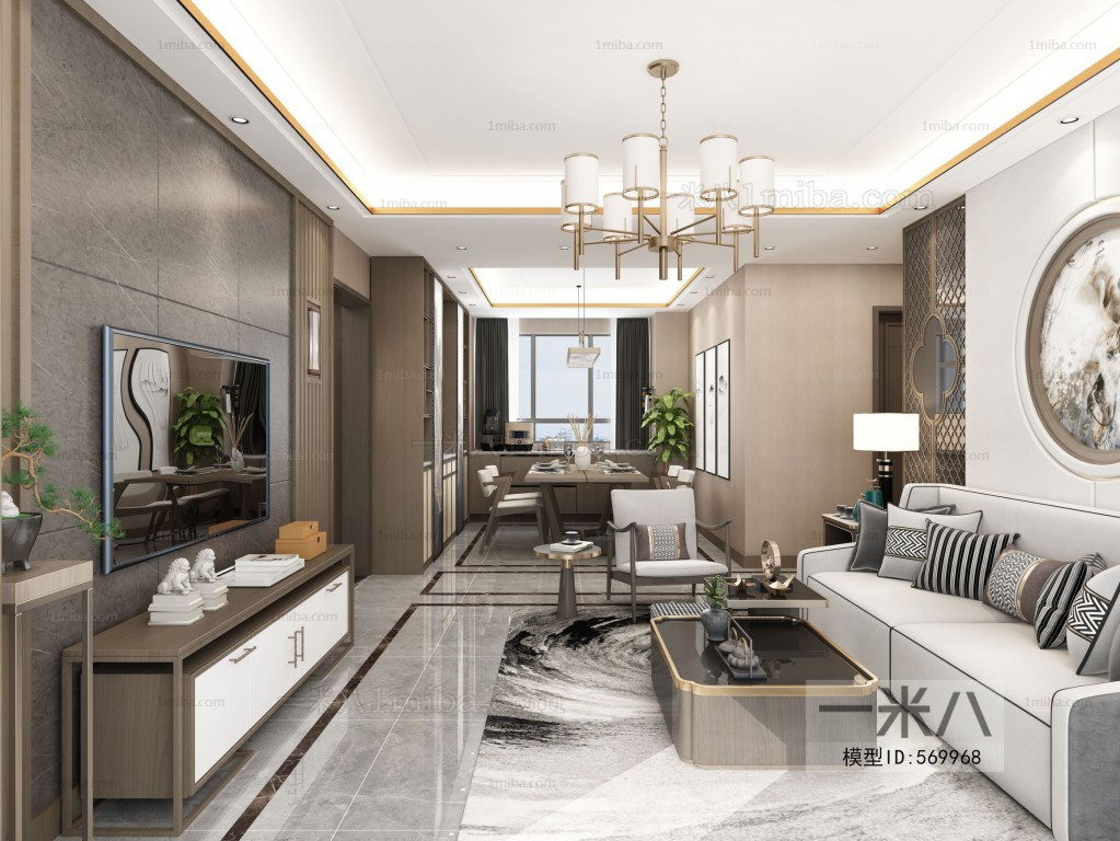 New Chinese Style A Living Room