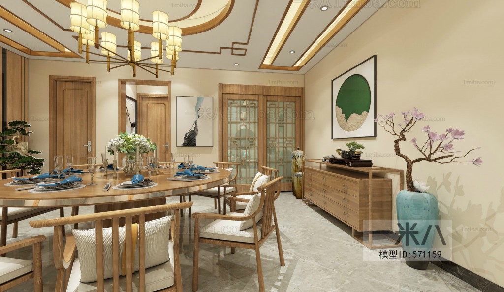 New Chinese Style Dining Room