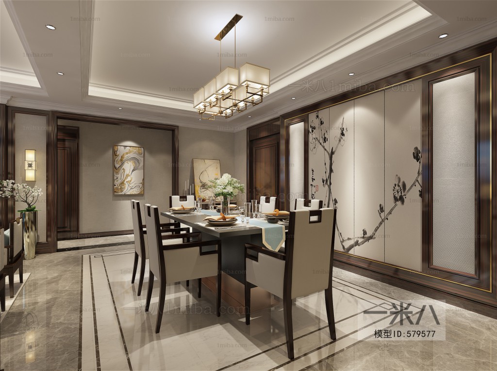 New Chinese Style A Living Room