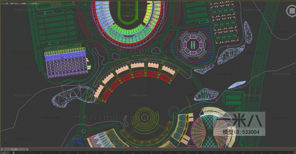 Modern Architectural Bird's-eye View Planning