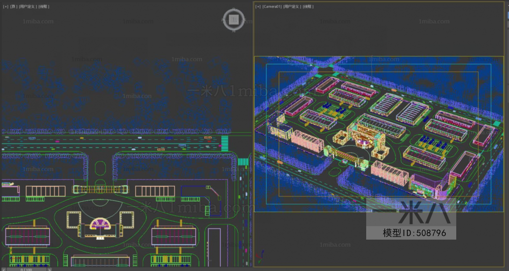 Modern Architectural Bird's-eye View Planning