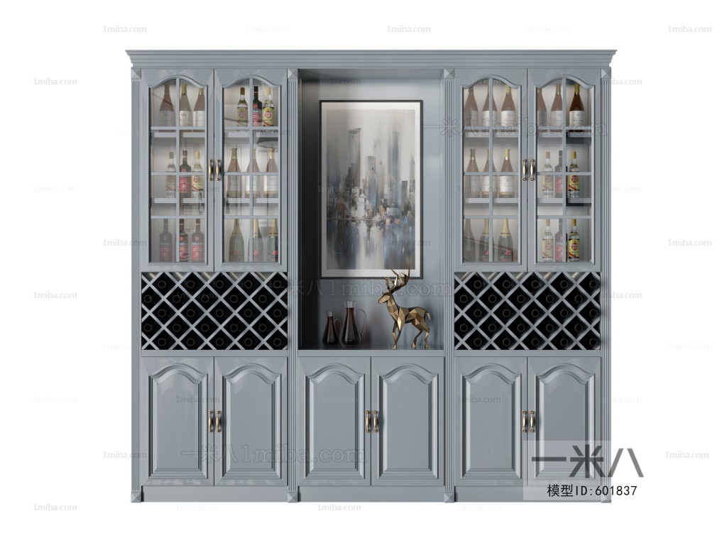 Simple European Style Wine Cabinet