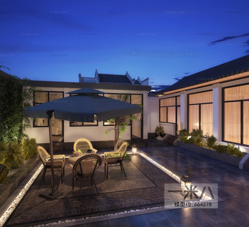 New Chinese Style Courtyard/landscape