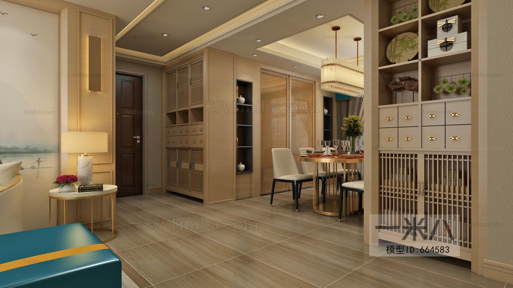 New Chinese Style A Living Room