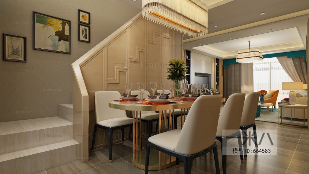 New Chinese Style A Living Room