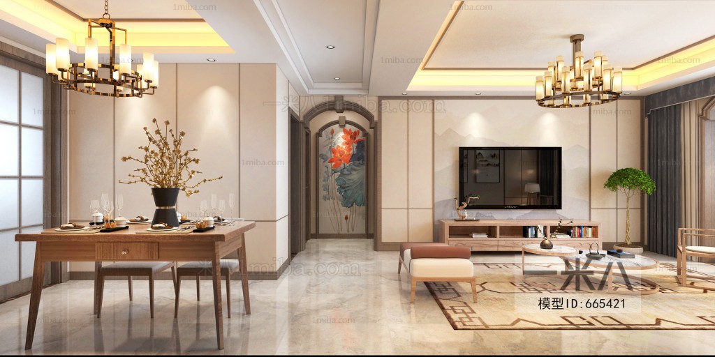 New Chinese Style Dining Room