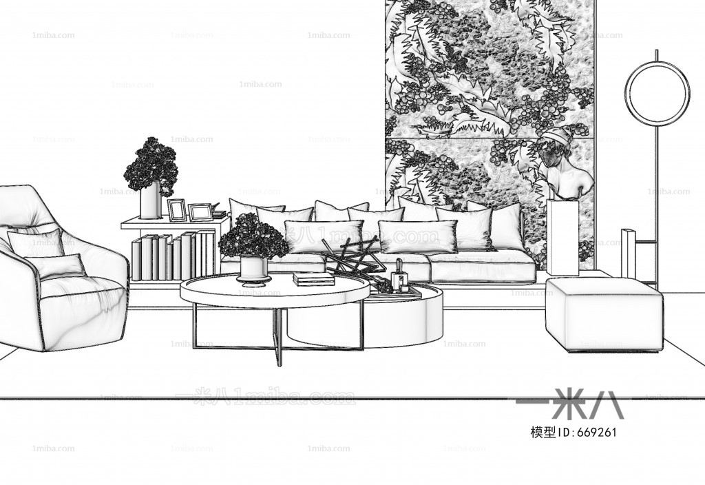 New Chinese Style Sofa Combination