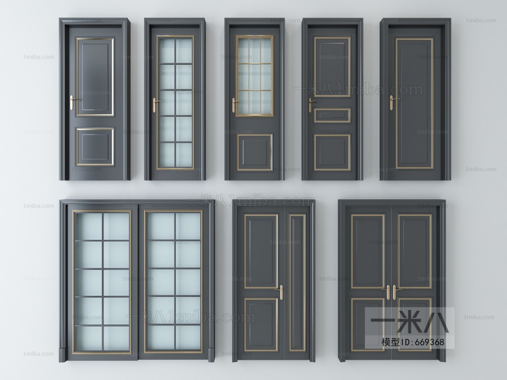 New Chinese Style Single Door