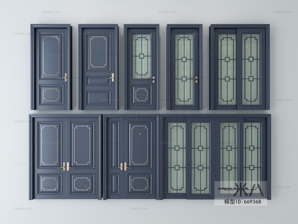 New Chinese Style Single Door