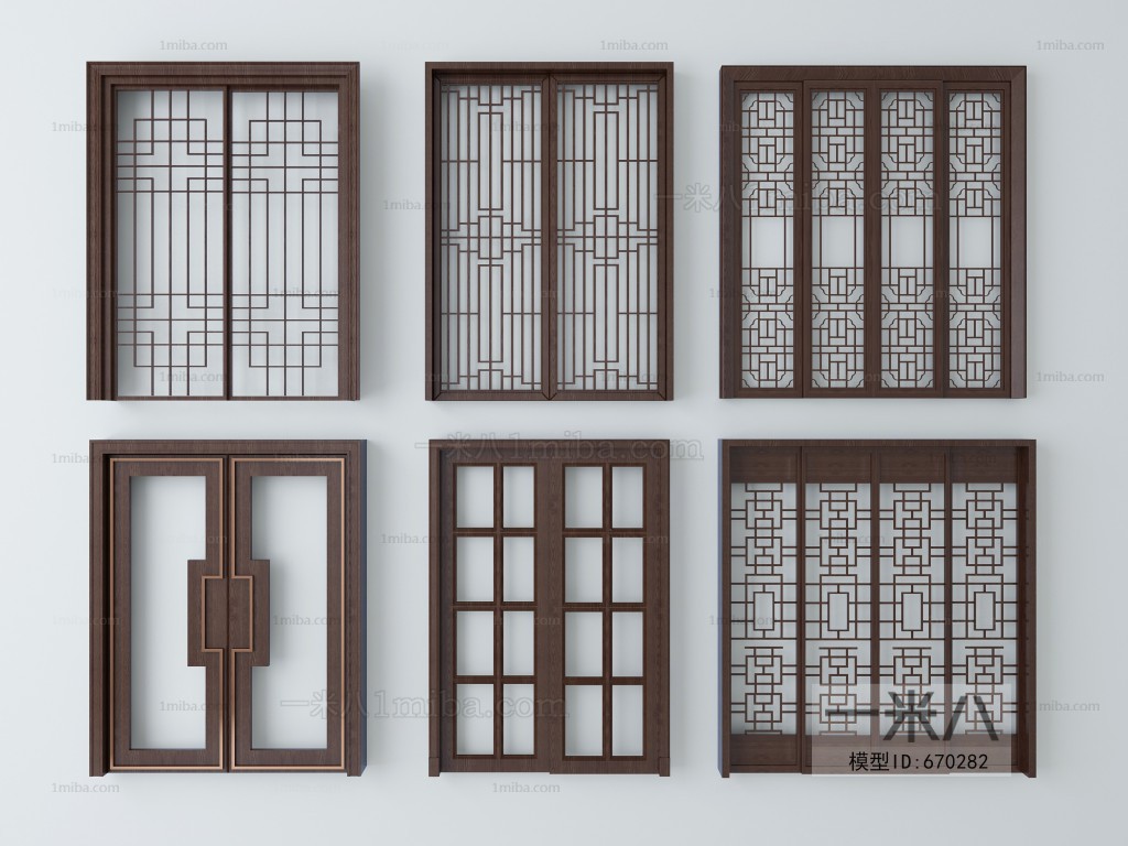 New Chinese Style Sliding Door