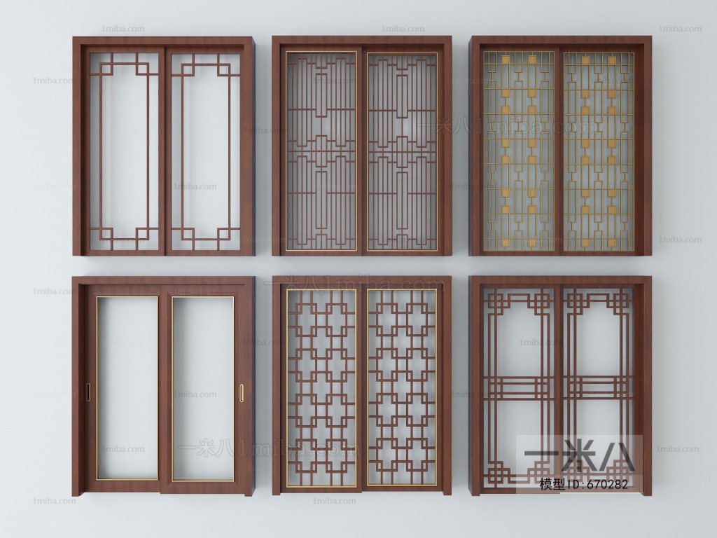 New Chinese Style Sliding Door