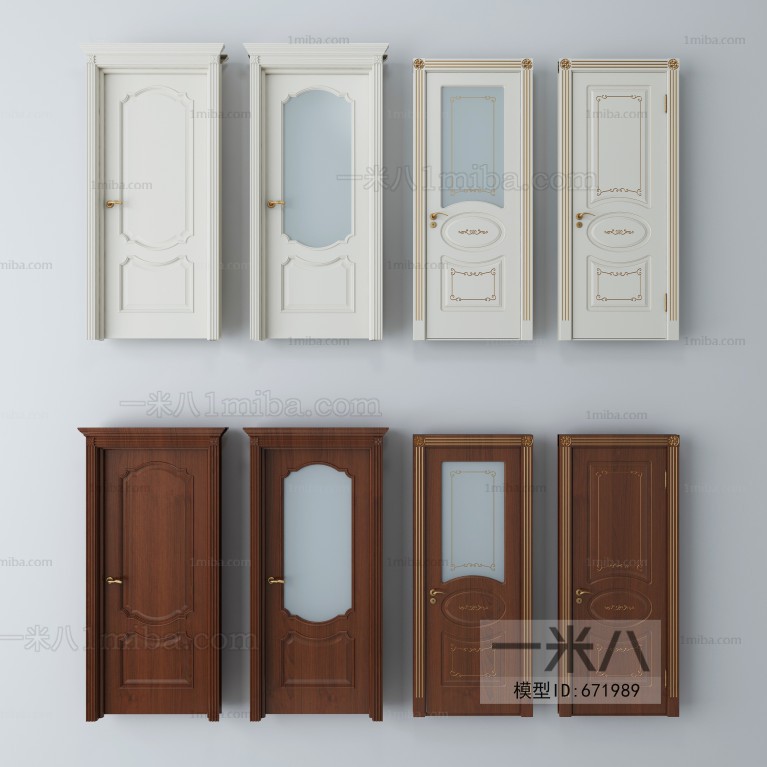 Simple European Style Single Door