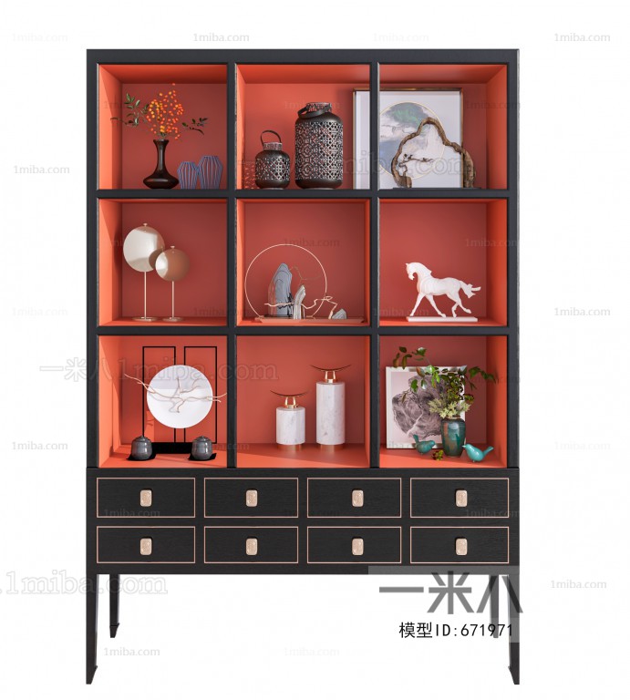 New Chinese Style Decorative Cabinet