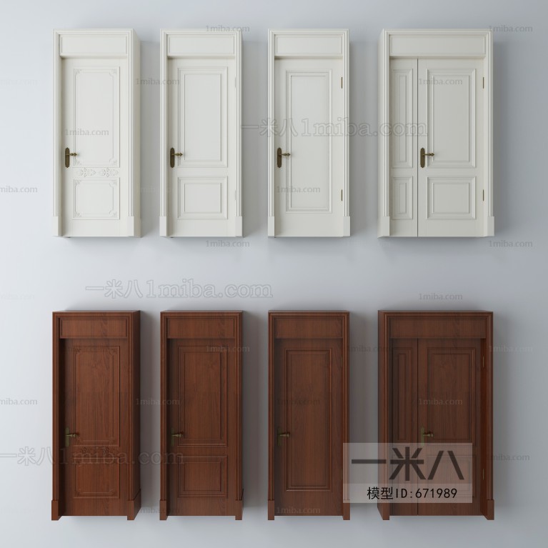 Simple European Style Single Door