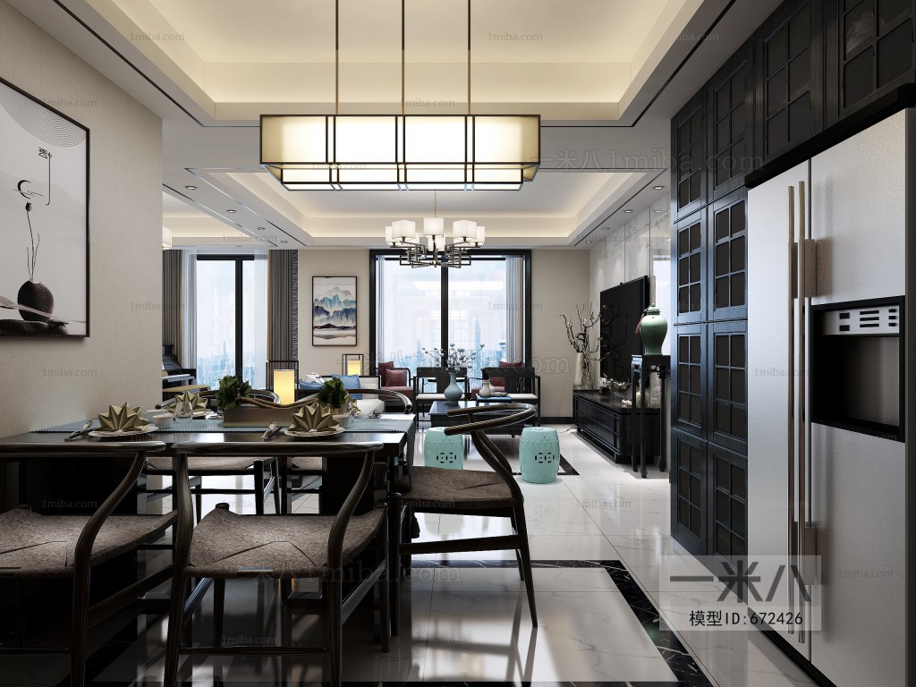 New Chinese Style A Living Room