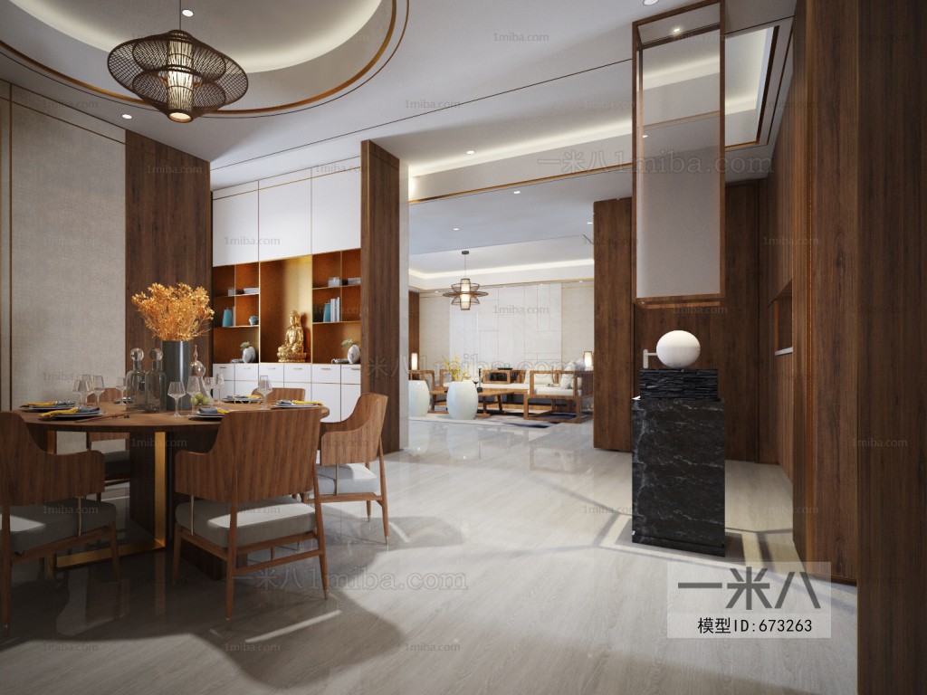 New Chinese Style A Living Room