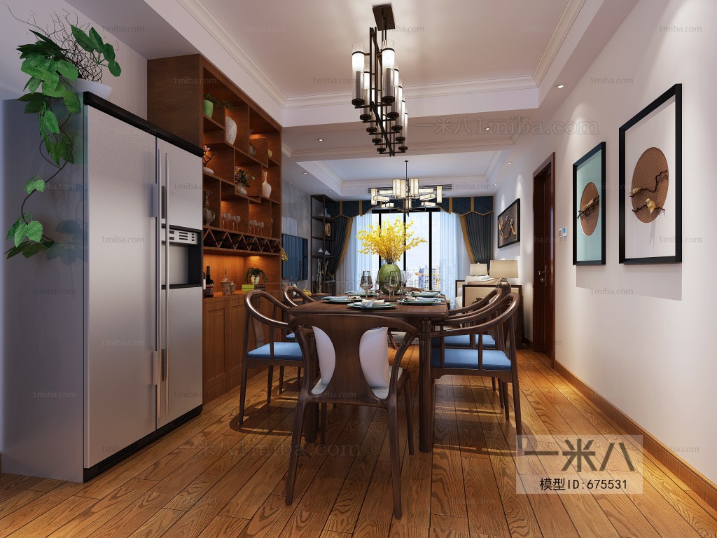 New Chinese Style A Living Room