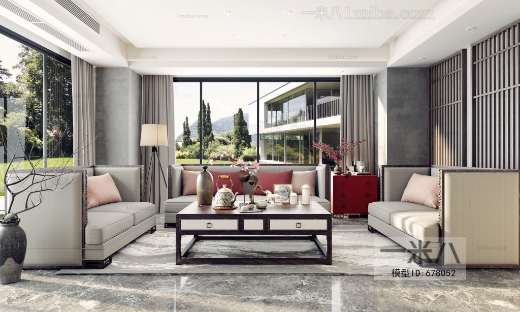 New Chinese Style A Living Room