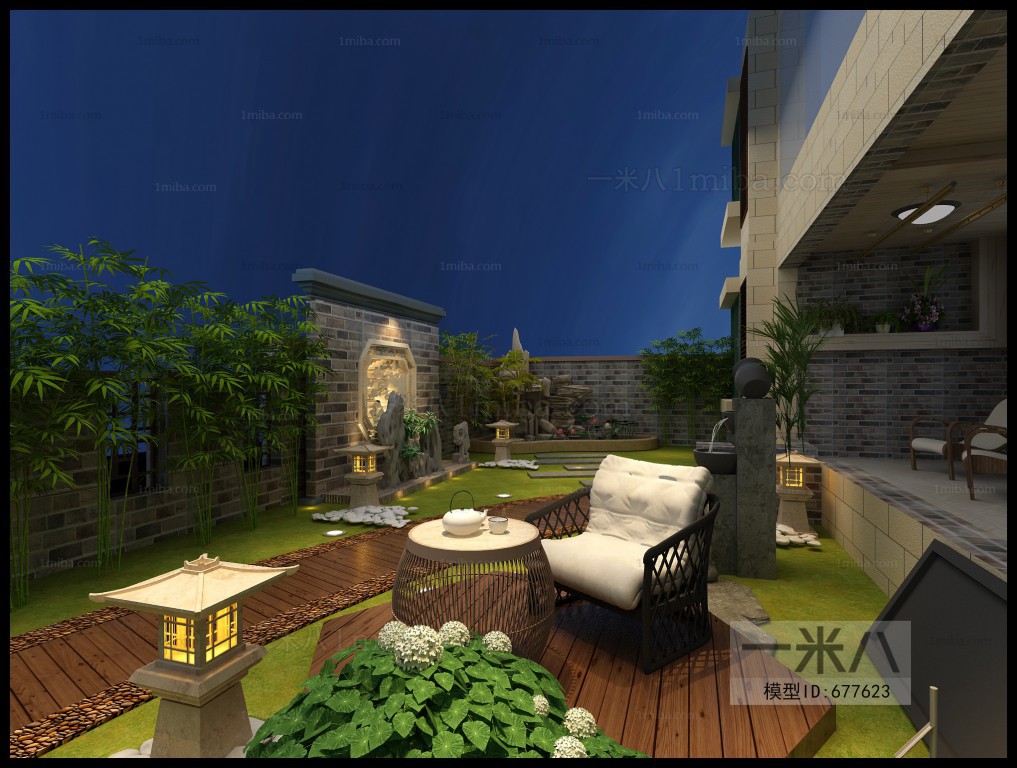 New Chinese Style Courtyard/landscape