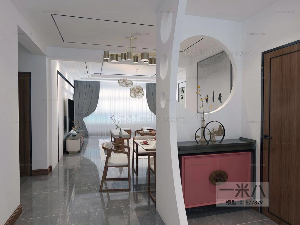 New Chinese Style A Living Room