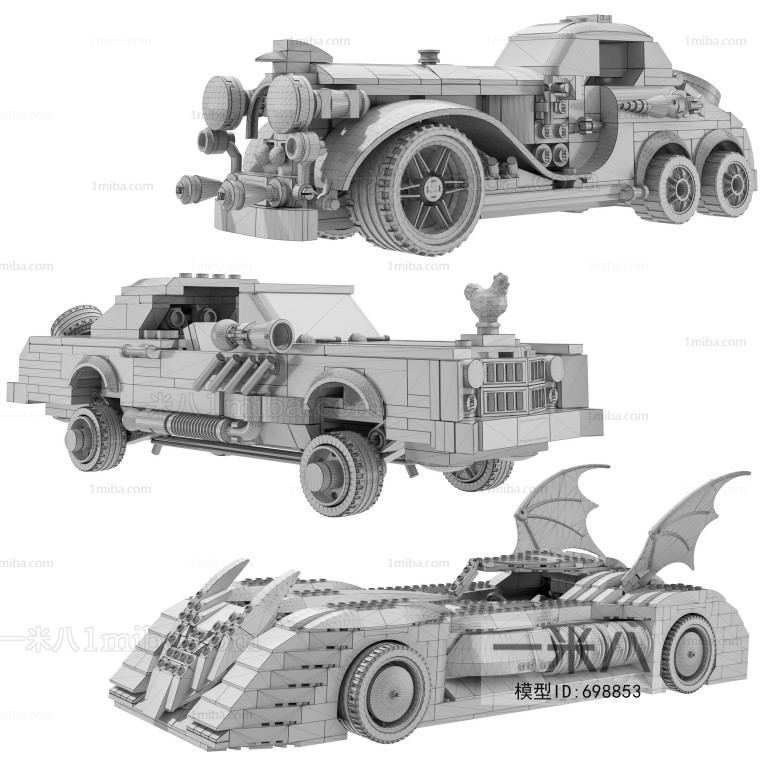 现代乐高蝙蝠侠汽车玩具模型
