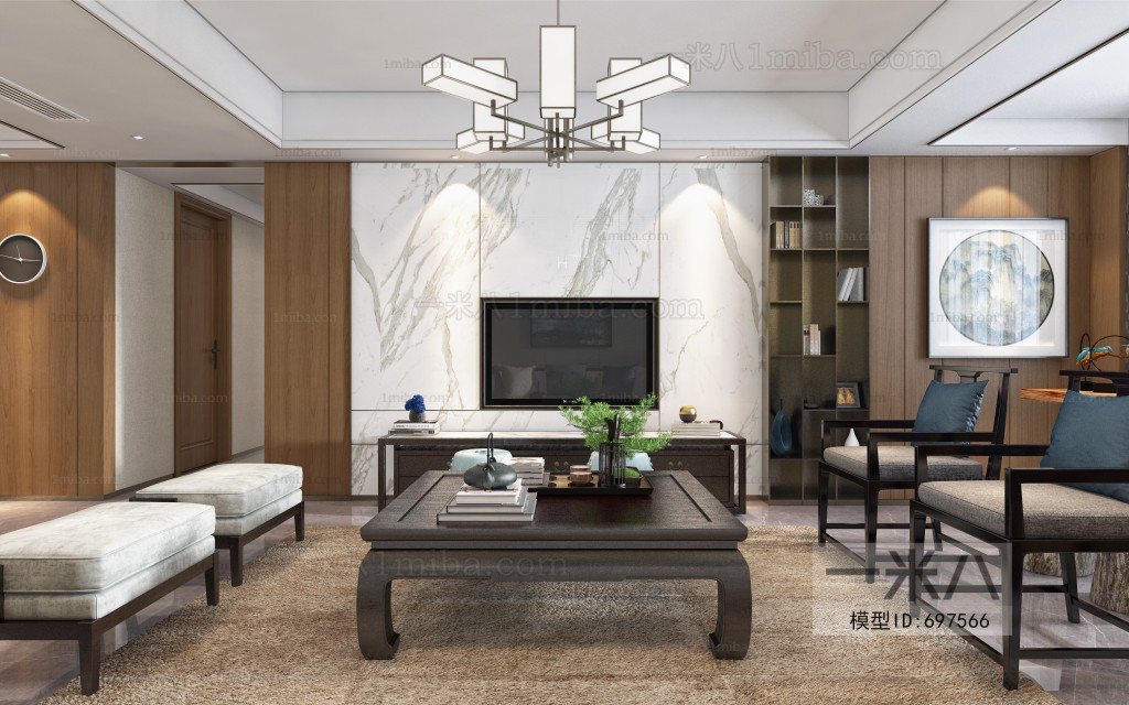 New Chinese Style A Living Room