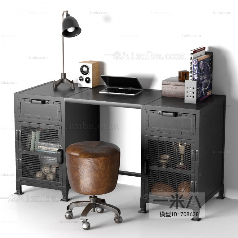 Industrial Style Computer Desk And Chair