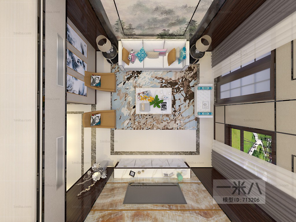 New Chinese Style A Living Room