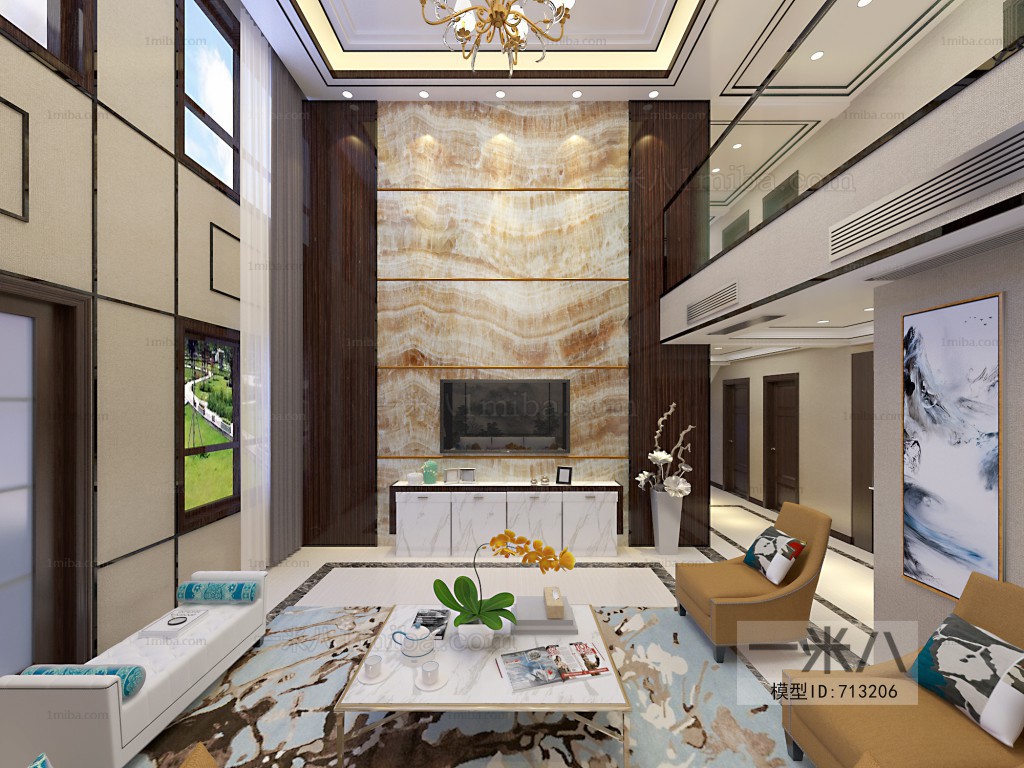 New Chinese Style A Living Room