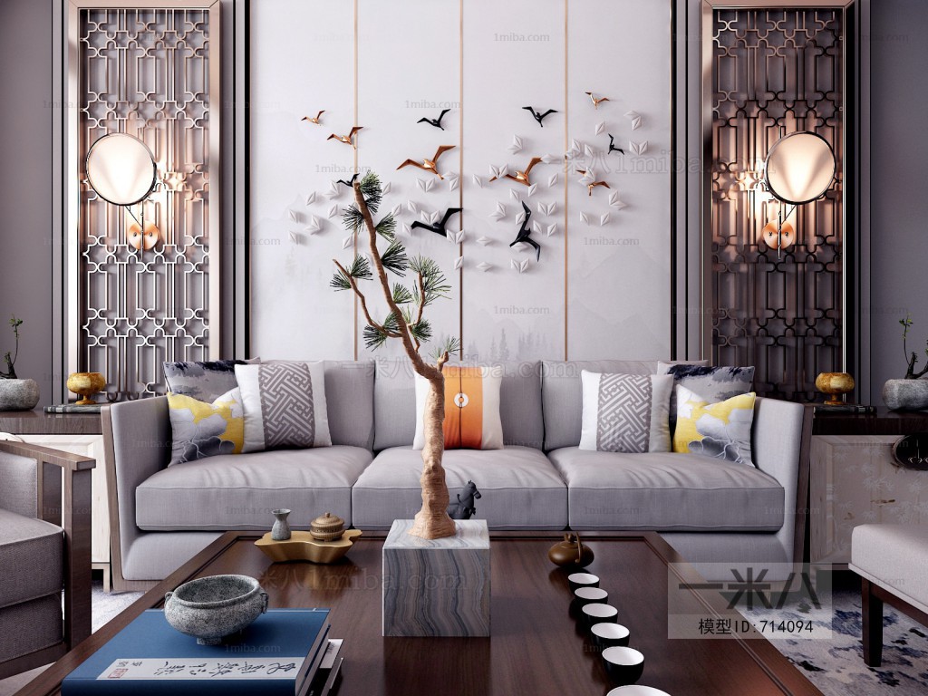 New Chinese Style A Living Room