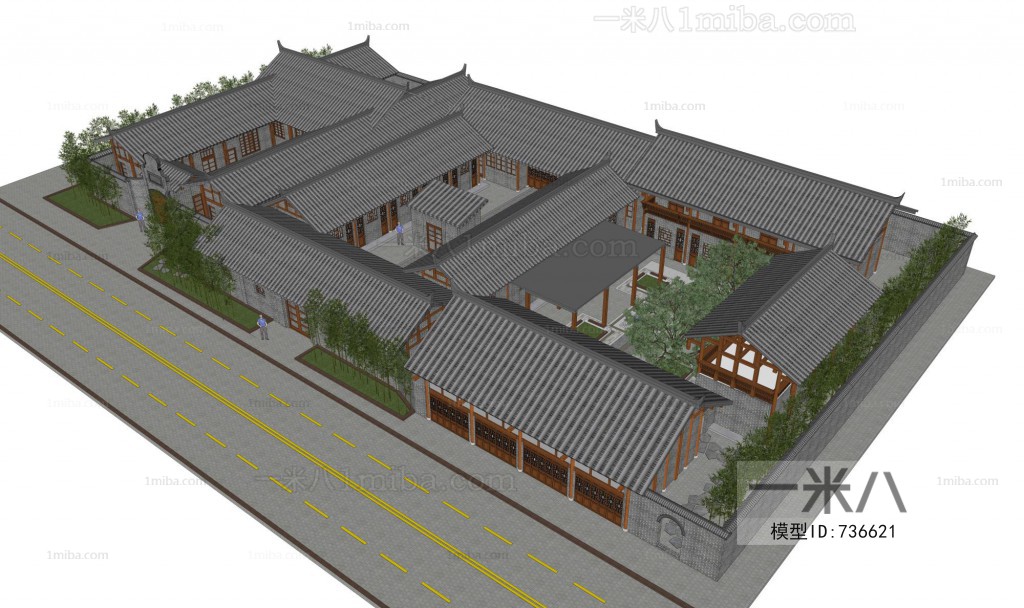 New Chinese Style Building Appearance