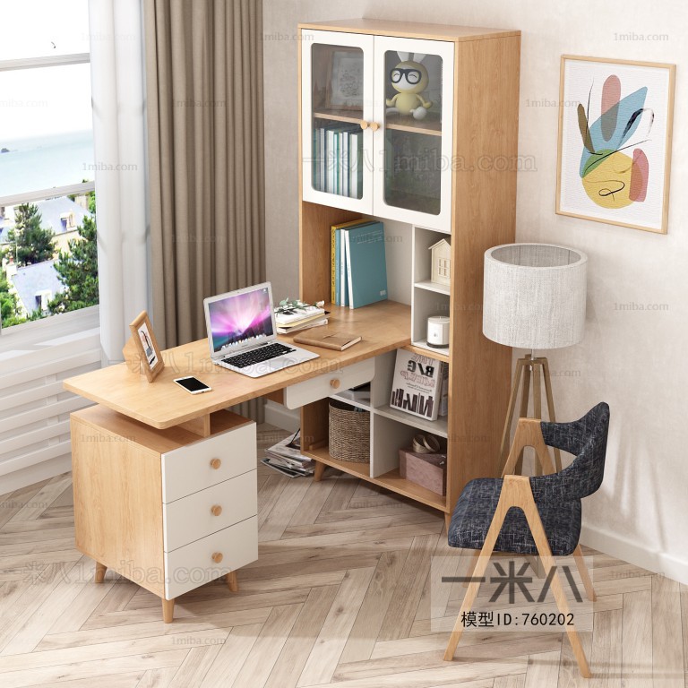 Nordic Style Computer Desk And Chair