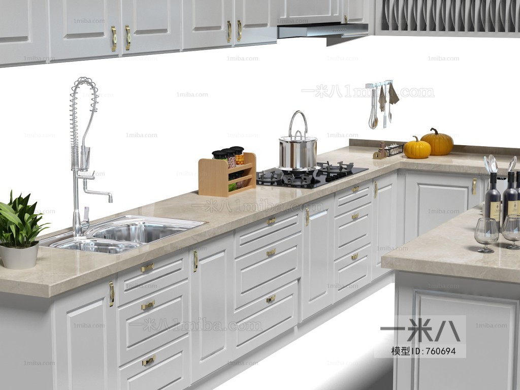 Simple European Style Kitchen Cabinet